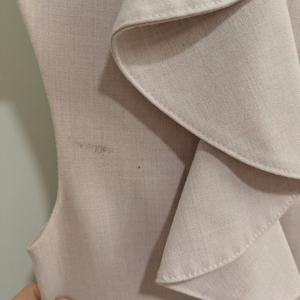 Calvin Klein Soft Pink Midi Dress with Ruffle Detail - Picture 8 of 8